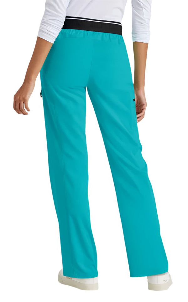 Grey's Anatomy™ by Barco  Kim 3-Pocket Mid-Rise Straight Leg Scrub Pant-Teal