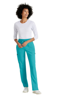 Grey's Anatomy™ by Barco  Kim 3-Pocket Mid-Rise Straight Leg Scrub Pant-Teal