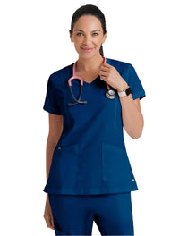 Grey's Anatomy™ by Barco Kira Zipper-Pocket Scrub Top-Indigo