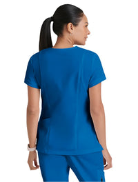 Grey's Anatomy™ by Barco Kira Zipper-Pocket Scrub Top-New Royal