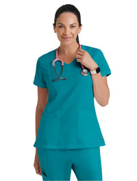 Grey's Anatomy™ by Barco Kira Zipper-Pocket Scrub Top-Teal