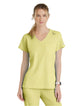 SKECHERS™ by Barco Dignity 1-Pocket Tuck-In Scrub Top-Lemon Glow