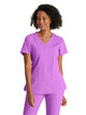 Barco One™ by Barco Racer 4-Pocket V-Neck Scrub Top-Helio 
Purple