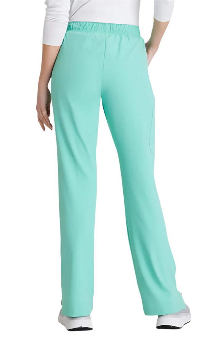 SKECHERS™ by barco Reliance 3-Pocket Mid-Rise Straight Leg Scrub Pant-Light Jade