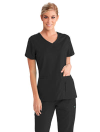 Grey's Anatomy™ by Barco Cora 4-Pocket Scrub Top-Black