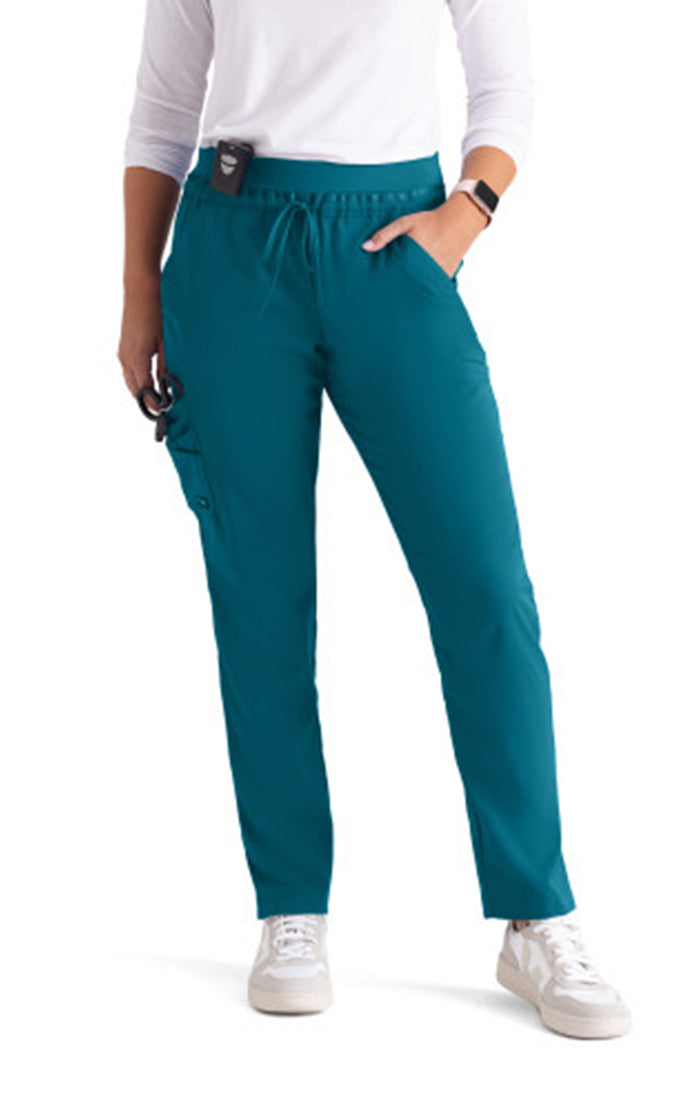 Grey's Anatomy™ Stretch by Barco Serena 7-Pocket Mid-Rise Tappered Leg Scrub Pant-Bahama