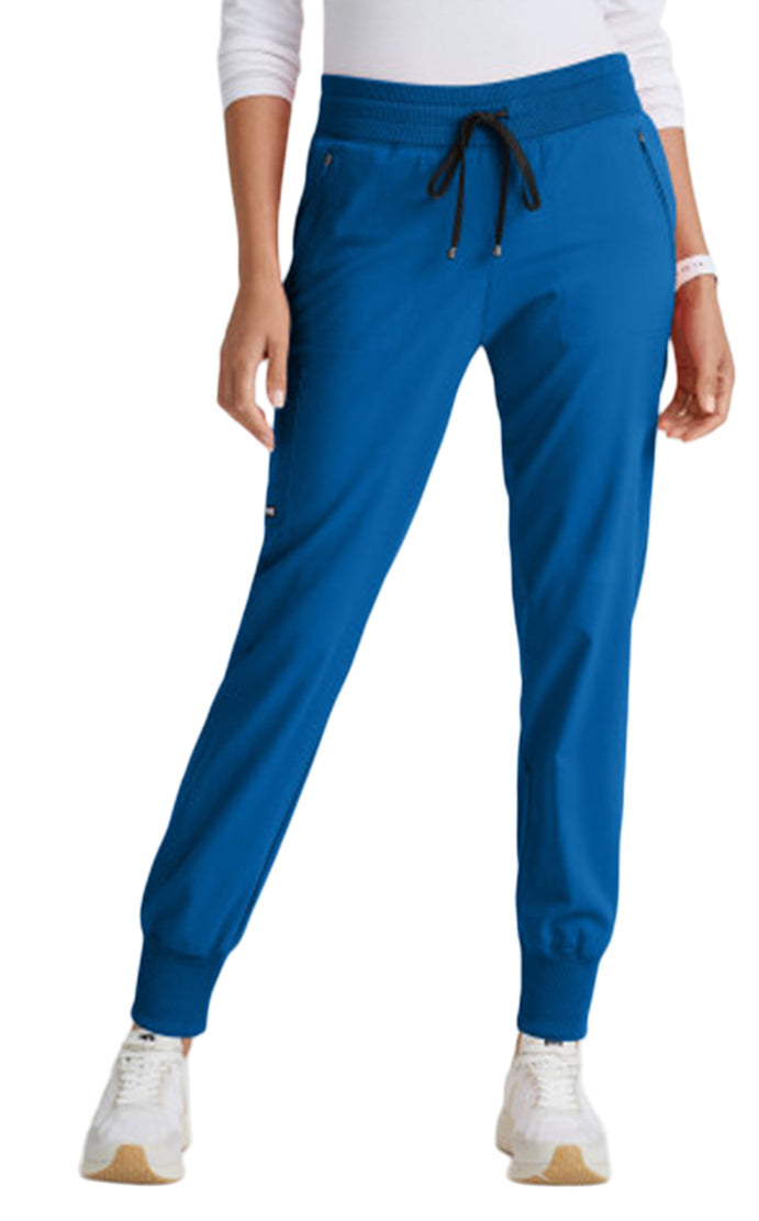 Grey's Anatomy Stretch™ by Barco Eden 5-Pocket Mid Rise Jogger Scrub Pant-New Royal