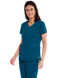 Grey's Anatomy™ by Barco Kira Zipper-Pocket Scrub Top-Bahama