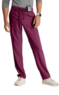 Grey's Anatomy™ Evolve By Barco Highland 5-Pocket Slim Straight Scrub Pant-Driftwood-WINE