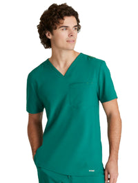 Grey's Anatomy™ Evolve by Barco Journey 1-Pocket CICLO® Scrub Top-Hunter Green