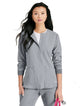 SKECHERS™ by Barco Stabilty 2-Pocket Crewneck Snap-Front Scrub Jacket - Moonstruck