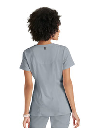 Grey's Anatomy Stretch™ by Barco Serena 3-Pocket Curved V-Neck Scrub Top-MoonStruck