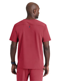 Grey's Anatomy Stretch™ by Barco Murphy 2-Pocket V-Neck Scrub Top-Maple Red