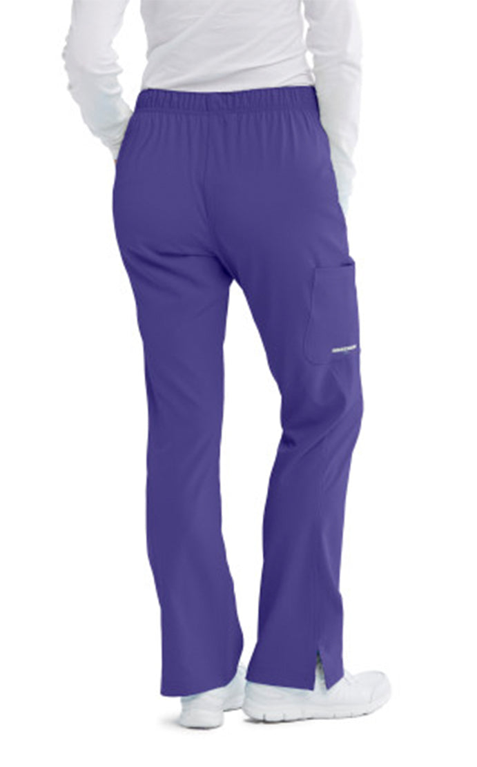 SKECHERS™ by barco Reliance 3-Pocket Mid-Rise Straight Leg Scrub Pant-New Grape