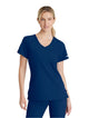 SKECHERS™ by Barco Reliance 3-Pocket Crossover V-Neck Scrub Top-Navy