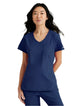 SKECHERS™ by Barco Dignity 1-Pocket Tuck-In Scrub Top-Navy