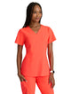 Barco One™ by Barco Racer 4-Pocket V-Neck Scrub Top-Neon Flame