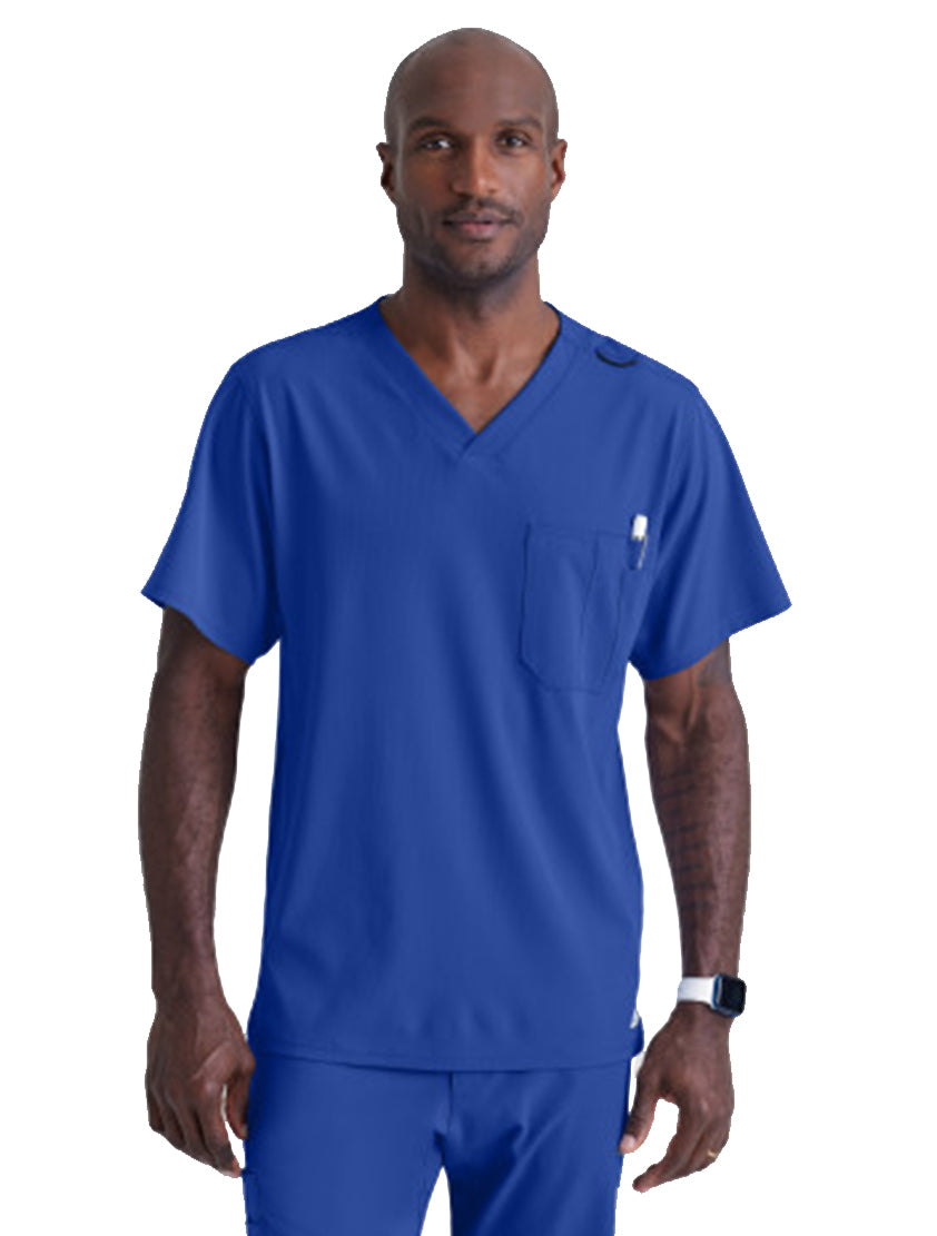 SKECHERS™ by Barco Structure 1-Pocket V-Neck Scrub Top-Galaxy