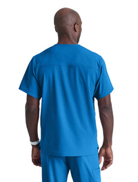 SKECHERS™ by Barco Structure 1-Pocket V-Neck Scrub Top-New Royal