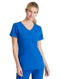 Skechers™ Vitality by Barco Charge 3-Pocket Crossover Scrub Top - New Royal