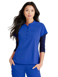 Barco Unify™ by Barco MISSION 1-POCKET HENLEY NECK SCRUB TOP - New Royal