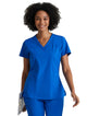 Barco One™ by Barco Racer 4-Pocket V-Neck Scrub Top-New Royal
