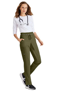 Grey's Anatomy™ Stretch by Barco Serena 7-Pocket Mid-Rise Tappered Leg Scrub Pant-Olive