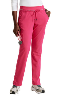 Grey's Anatomy™ Stretch by Barco Serena 7-Pocket Mid-Rise Tappered Leg Scrub Pant-Vibrance Pink