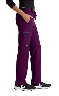 Grey's Anatomy™ by Barco  Kim 3-Pocket Mid-Rise Straight Leg Scrub Pant-Wine