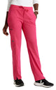 Grey's Anatomy™ by Barco  Kim 3-Pocket Mid-Rise Straight Leg Scrub Pant-Vibrance Pink