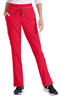 Grey's Anatomy™ Stretch by Barco Serena 7-Pocket Mid-Rise Tappered Leg Scrub Pant-Scarlet ReD