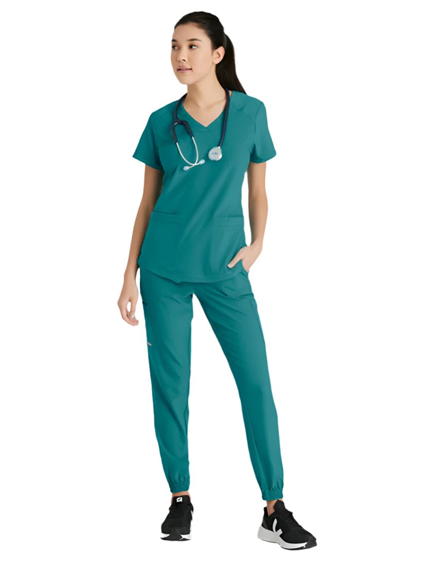 Grey's Anatomy™ Evolve by Barco Rhythm 2-Pocket CICLO® Scrub Top-Teal