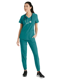 Grey's Anatomy™ Evolve by Barco Rhythm 2-Pocket CICLO® Scrub Top-Teal