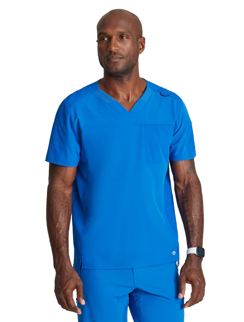 Barco One™ by Barco Velocity 2-Pocket V-Neck Scrub Top-New Royal