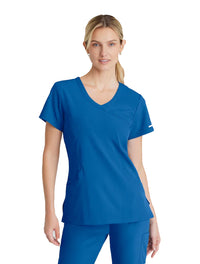 SKECHERS™ by Barco Reliance 3-Pocket Crossover V-Neck Scrub Top-New Royal