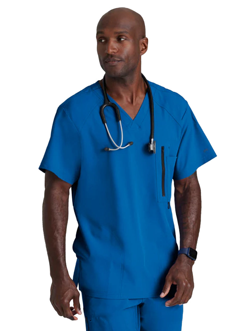 Barco One™ by Barco Amplify 5-Pocket V-Neck Scrub Top-New Royal