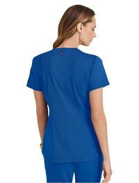 Grey's Anatomy Stretch™ by Barco Capri 2-Pocket Hourglass V-Neck Scrub Top-New Royal