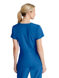 SKECHERS™ by Barco Reliance 3-Pocket Crossover V-Neck Scrub Top-New Royal