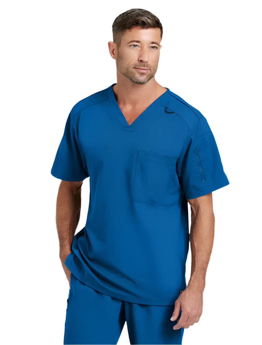 Grey's Anatomy Stretch™ by Barco Murphy 2-Pocket V-Neck Scrub Top-New Royal