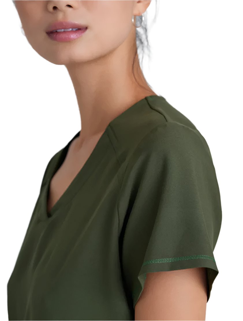 Grey's Anatomy™ Evolve by Barco Rhythm 2-Pocket CICLO® Scrub Top-Fern
