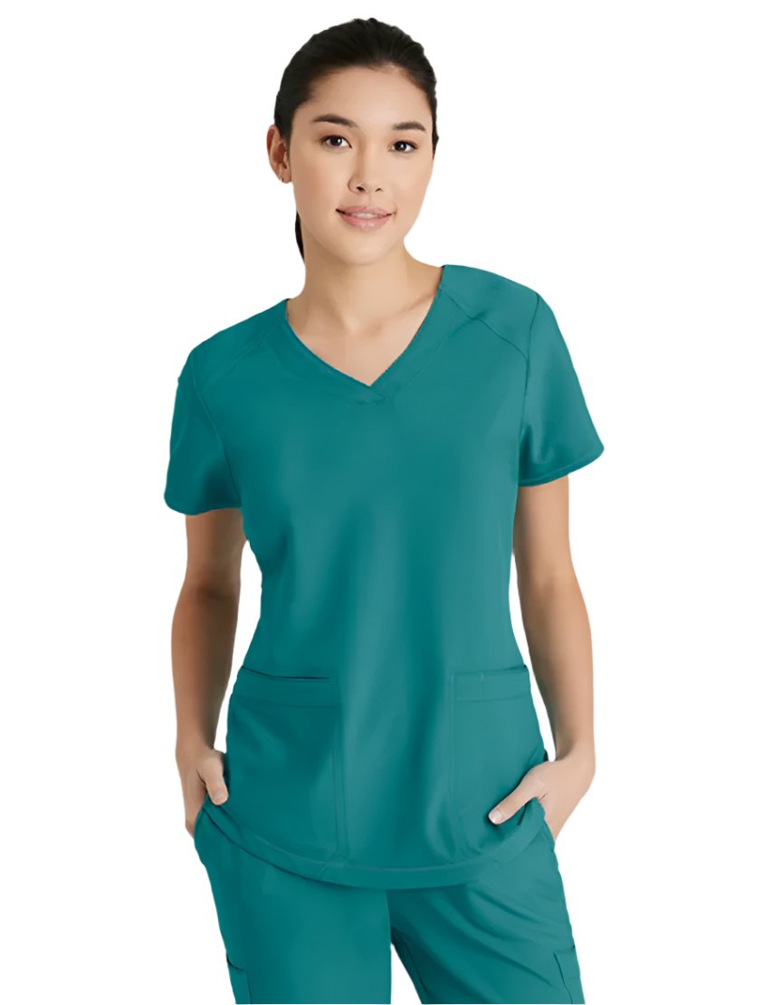 Grey's Anatomy™ Evolve by Barco Rhythm 2-Pocket CICLO® Scrub Top-Teal