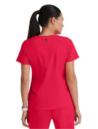 Grey's Anatomy Stretch™ by Barco Emma 4-Pocket V-Neck Scrub Top-Scarlet Red