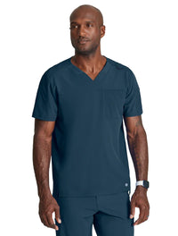 Barco One™ by Barco Velocity 2-Pocket V-Neck Scrub Top-Steel