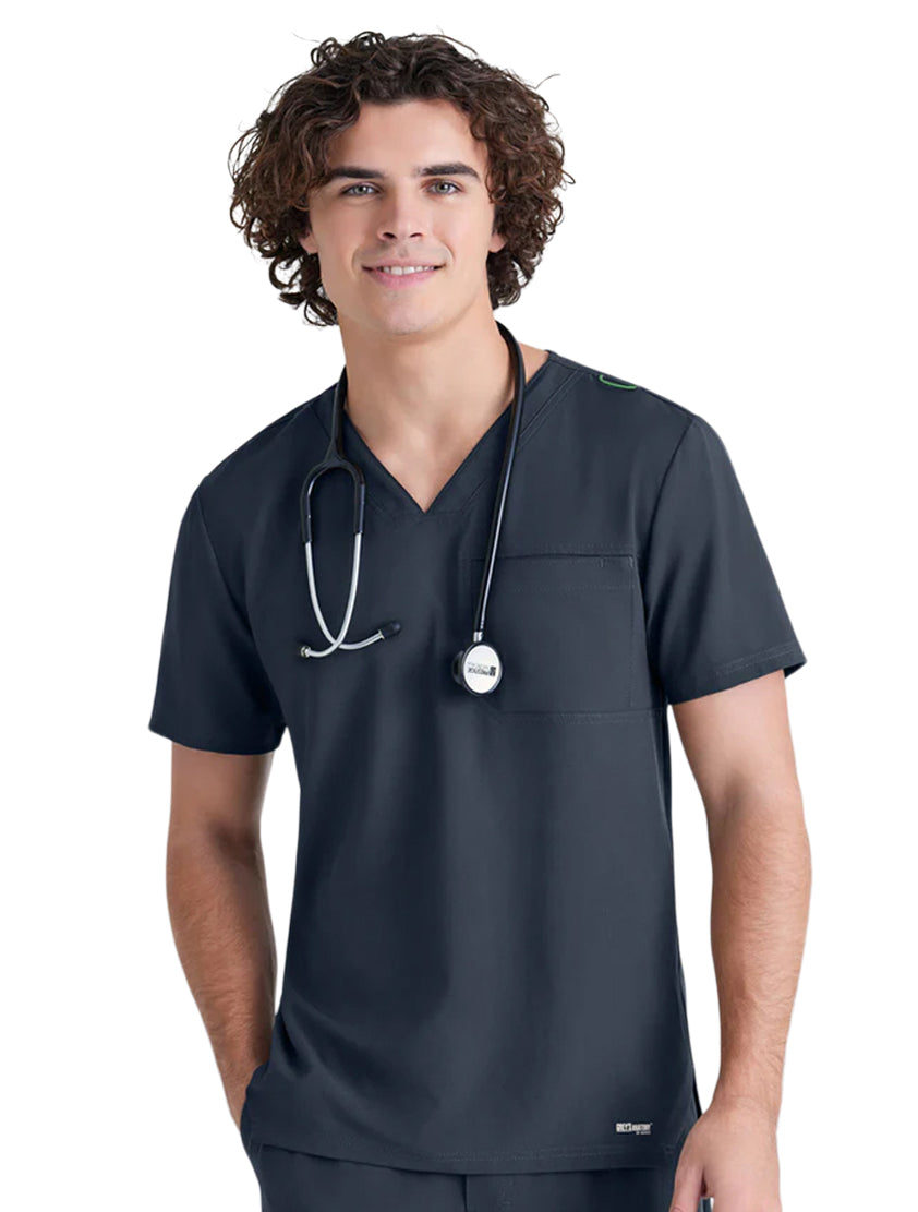 Grey's Anatomy™ Evolve by Barco Journey 1-Pocket CICLO® Scrub Top-Steel