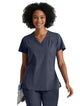 Barco One™ by Barco Racer 4-Pocket V-Neck Scrub Top-Steel