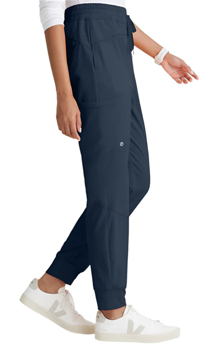 Barco One™ by Barco Boost 3-Pocket Mid-Rise Jogger Scrub Pant-Steel