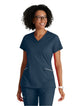 Barco One Performance Knit by Barco Victory Knit 2-Pocket V-Neck Scrub Top - Steel