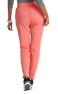 Barco One™ by Barco Boost 3-Pocket Mid-Rise Jogger Scrub Pant-Sunset Coral