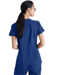 Grey's Anatomy™ Evolve by Barco Sway 1-Pocket Banded V-Neck  Scrub Top-Extra LG-Indigo