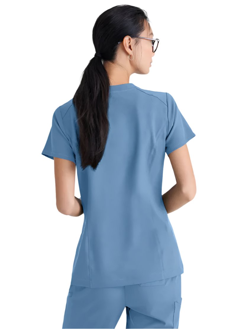 Grey's Anatomy™ Evolve by Barco Sway 1-Pocket Banded V-Neck  Scrub Top-Extra LG-ceil
